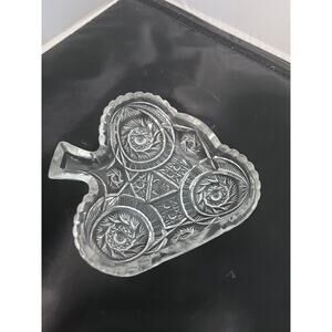 EAPG US Glass Comet in the Stars Olive/BonBon Dish/triangular Candy Dish